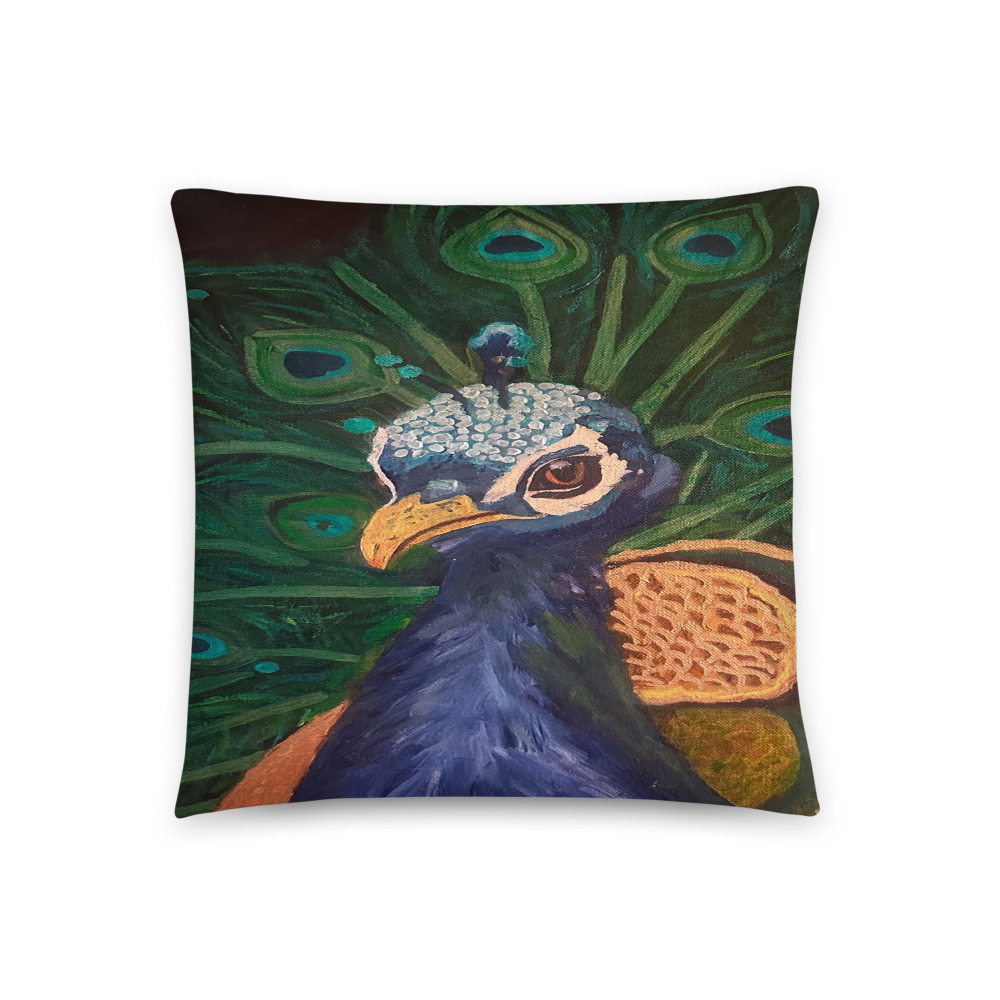 Pride of Plumes — Throw Pillow (18" × 18")