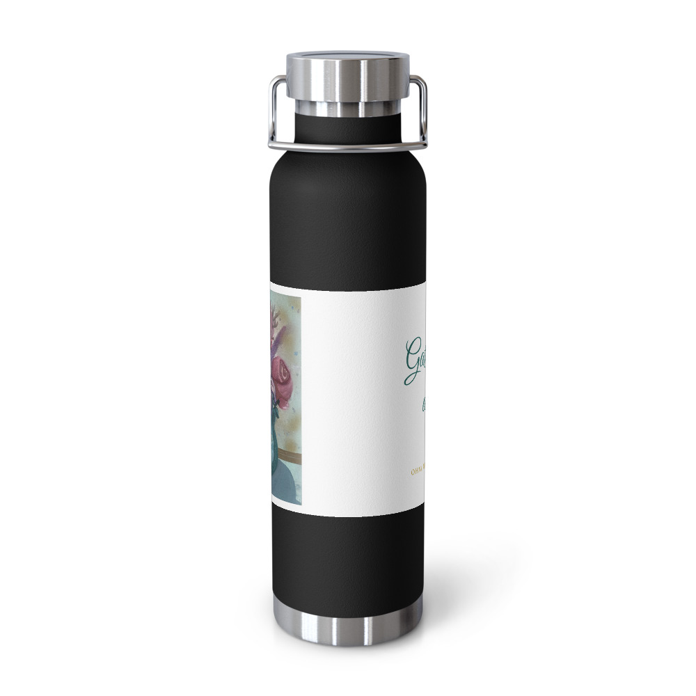 Bouquet in Teal — Water Bottle (Holistic Edition)