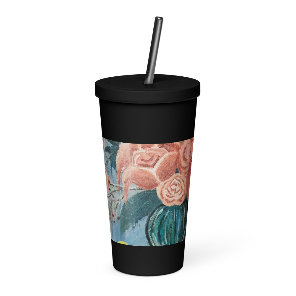 Garden in Full Bloom — Insulated Tumbler with Straw