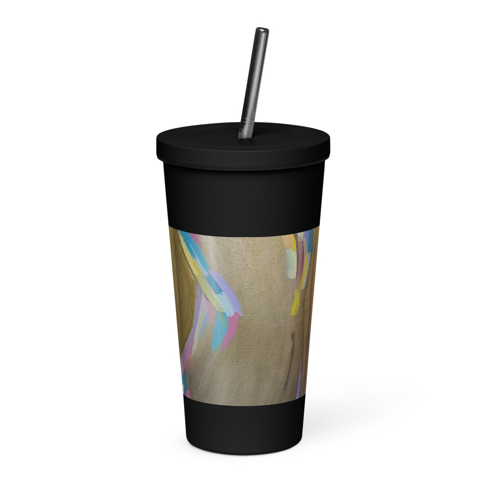 Golden Form — Insulated Tumbler with Straw