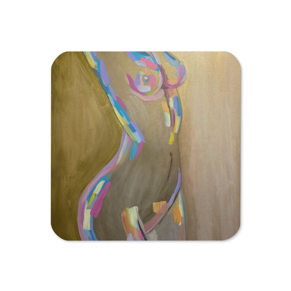 Golden Form — Cork-Back Coaster