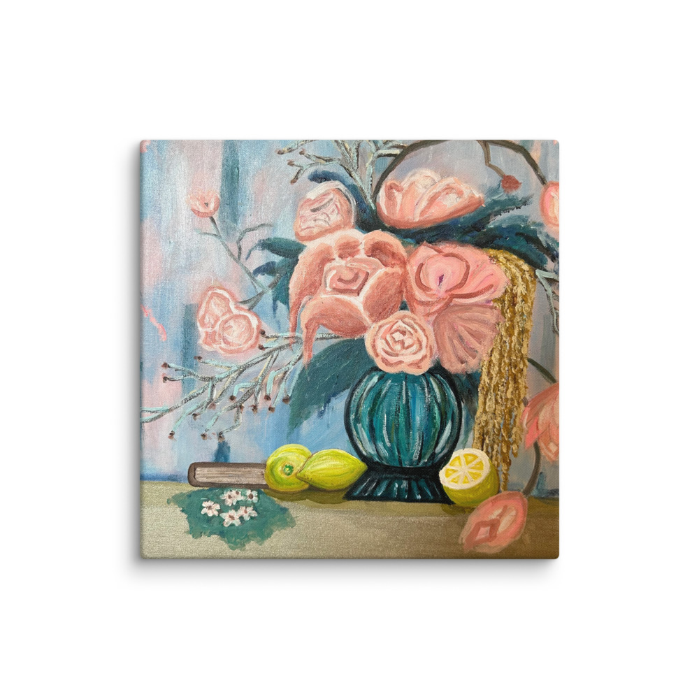 Garden in Full Bloom — Canvas Print (18" × 18")
