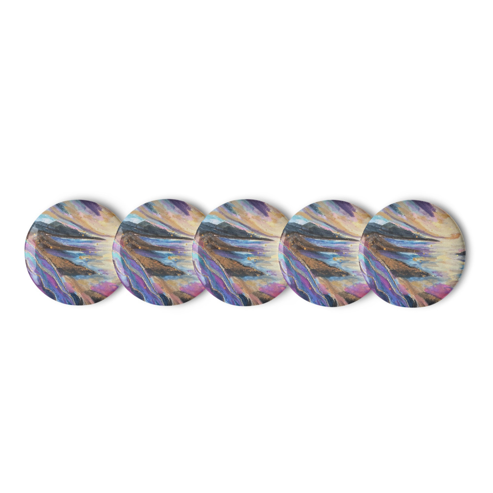 Where Light Meets the Shore — Pin Button Set