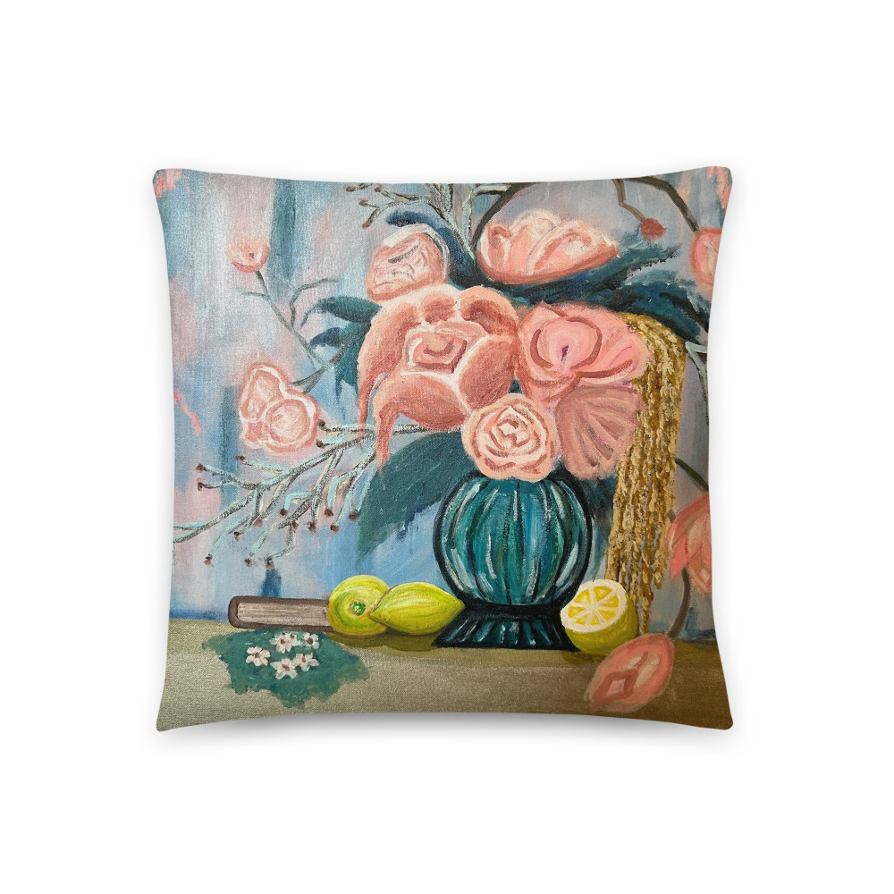 Garden in Full Bloom — Throw Pillow (18" × 18")