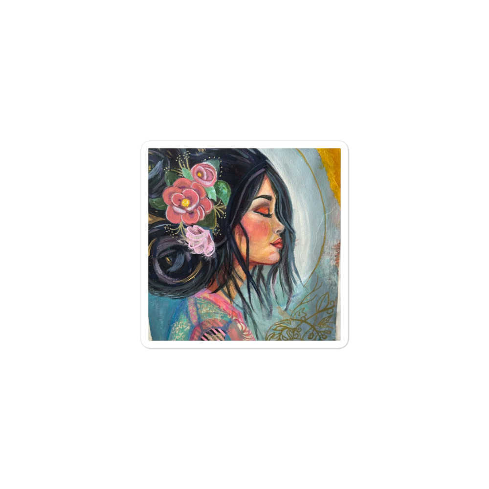 Camellia Muse — Die-Cut Sticker (3")