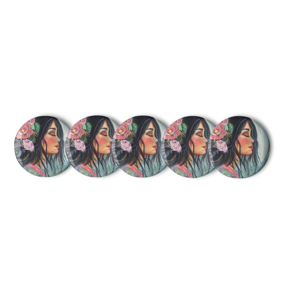 Camellia Muse — Pin Button Set