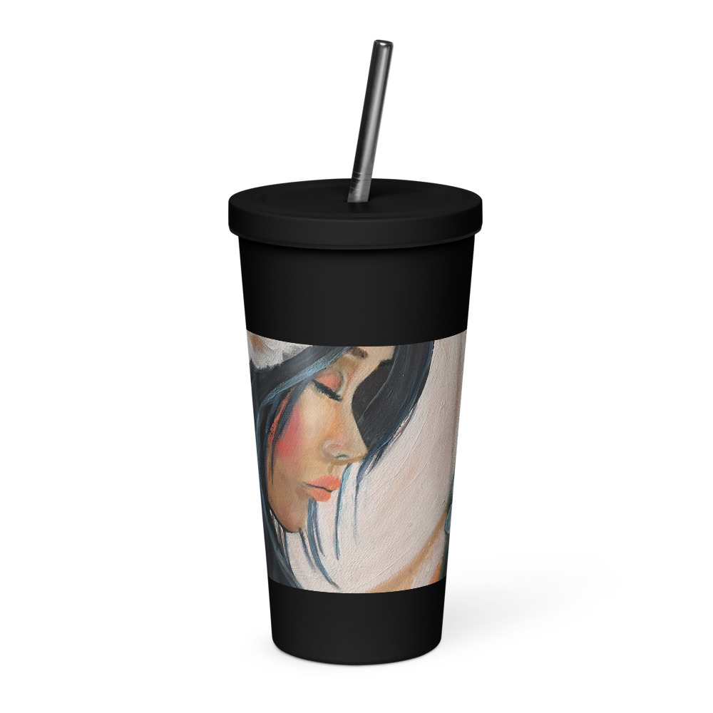 Moonflower — Insulated Tumbler with Straw