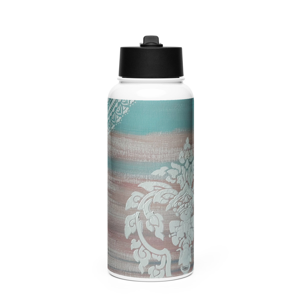 Gilded Mandala — Straw-Lid Water Bottle (32oz)