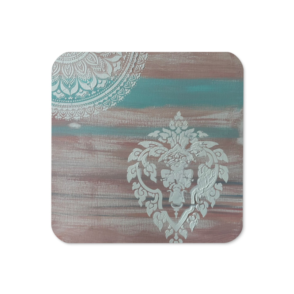 Gilded Mandala — Cork-Back Coaster