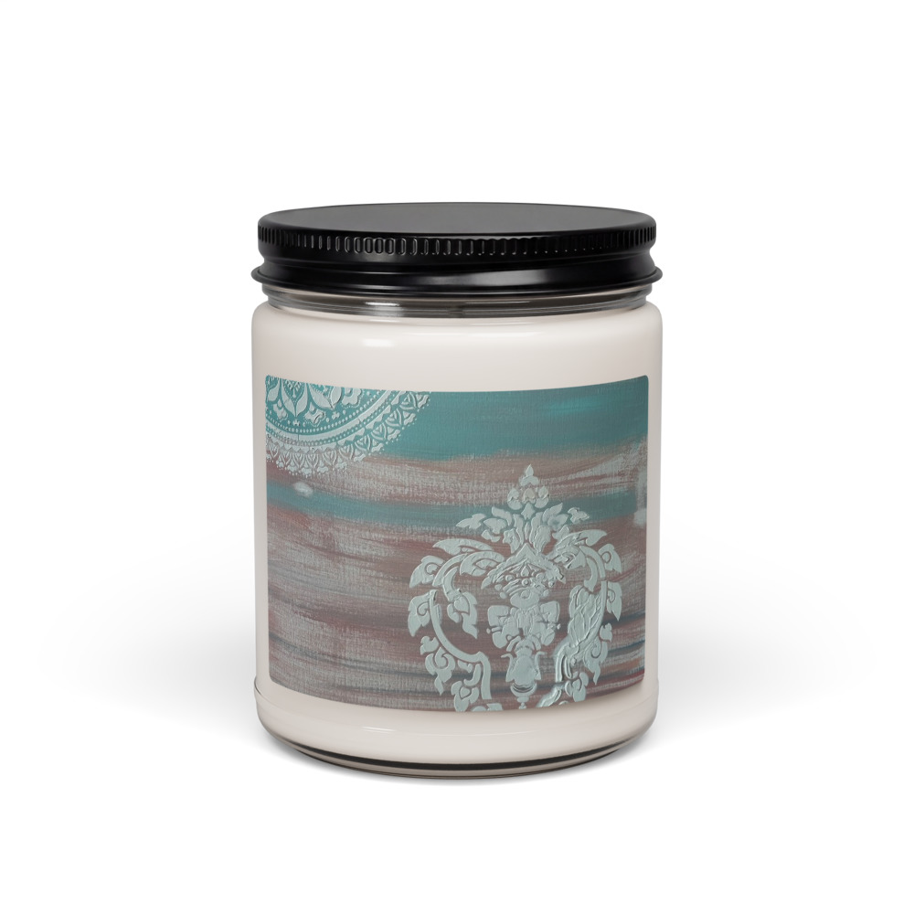 Gilded Mandala — Scented Soy Candle (Sea Salt & Orchid)