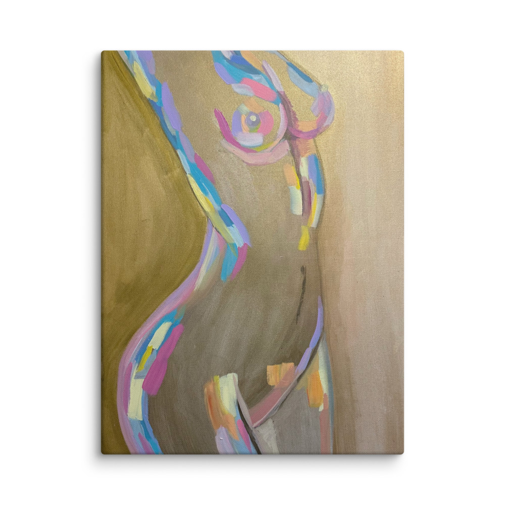 Golden Form — Canvas Print (18" × 24")