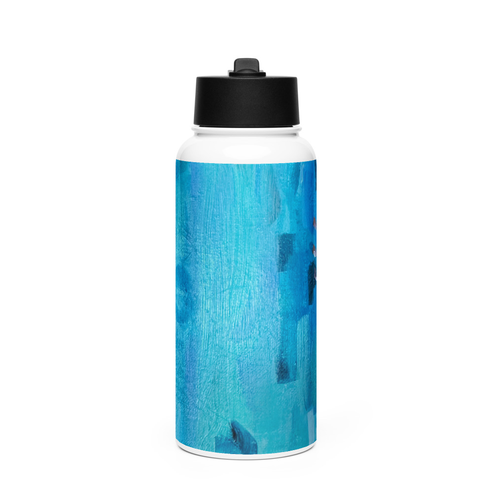 Ocean Murmur — Straw-Lid Water Bottle (32oz)