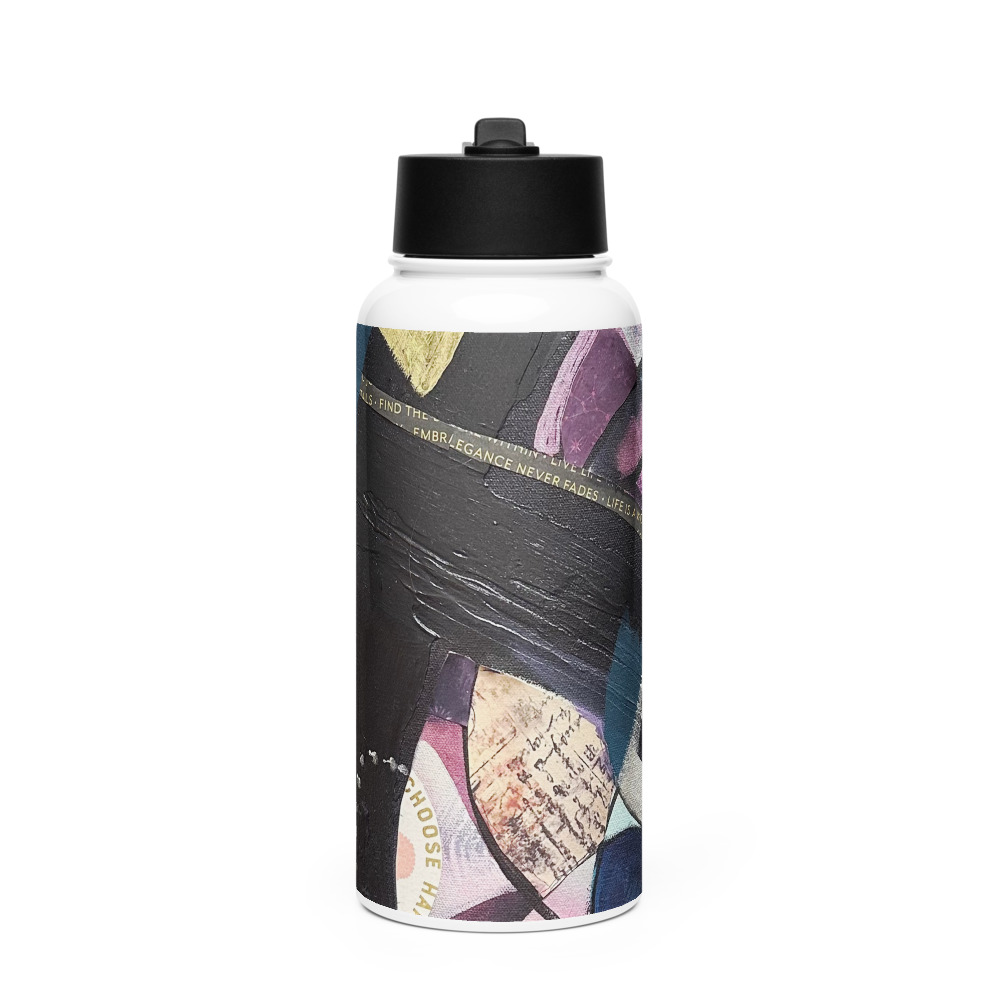 Choose Happy — Straw-Lid Water Bottle (32oz)