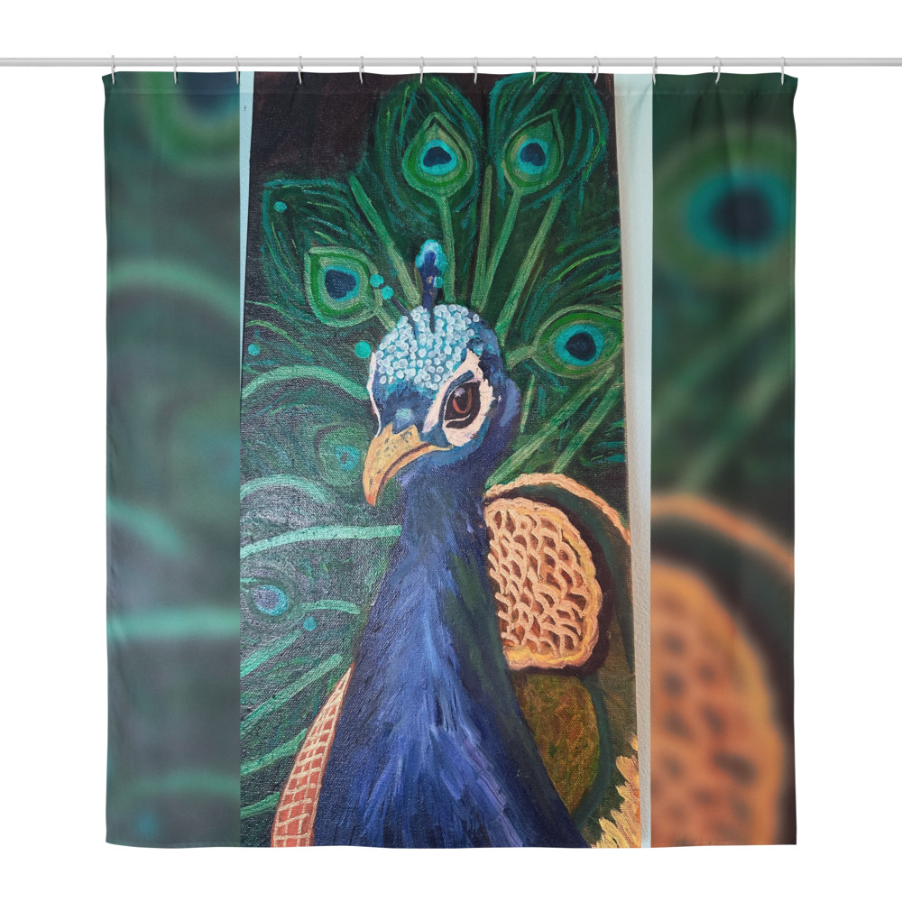 Pride of Plumes — Shower Curtain (71″×74″)
