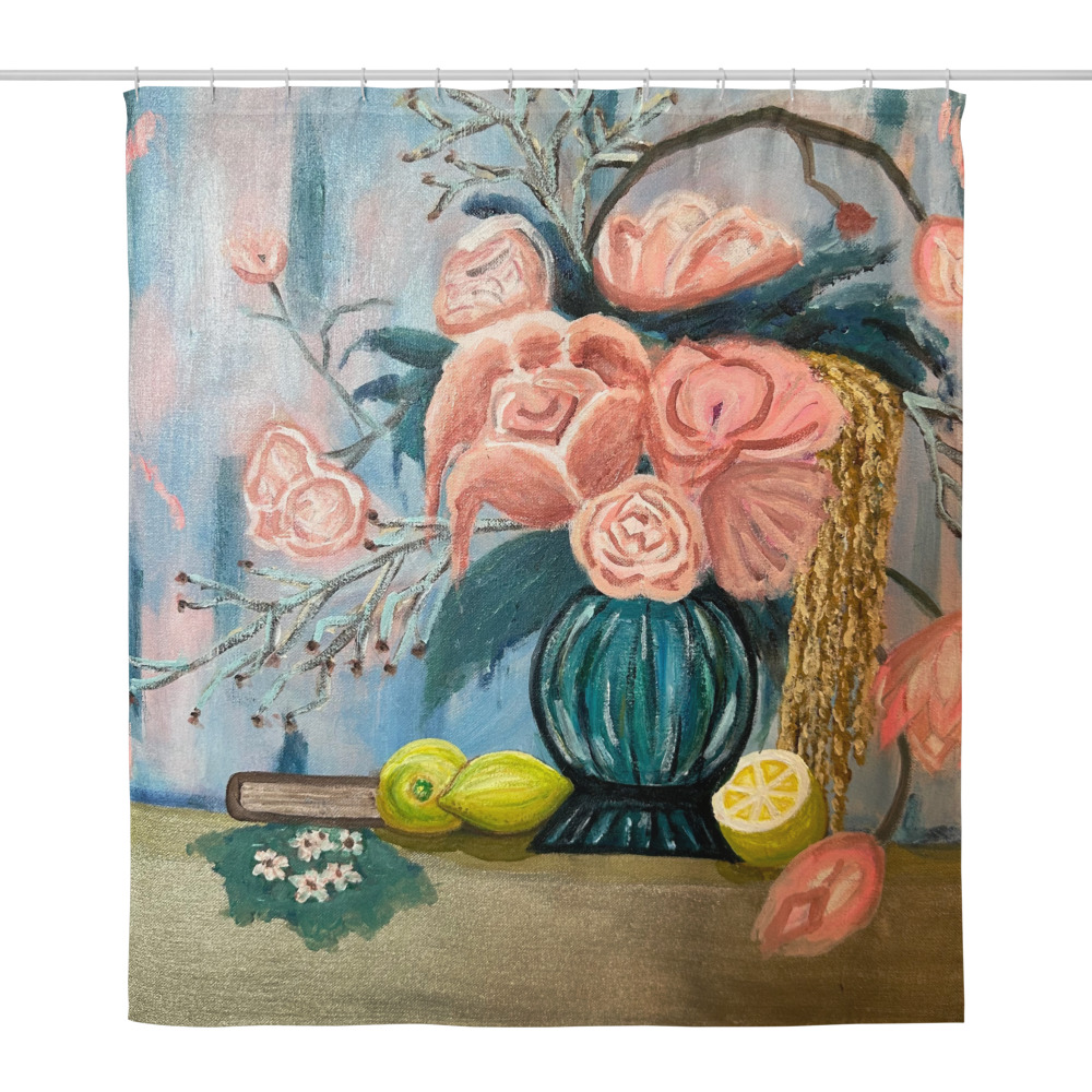 Garden in Full Bloom — Shower Curtain (71″×74″)