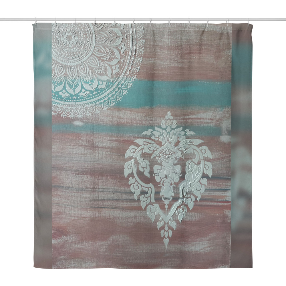 Gilded Mandala — Shower Curtain (71″×74″)