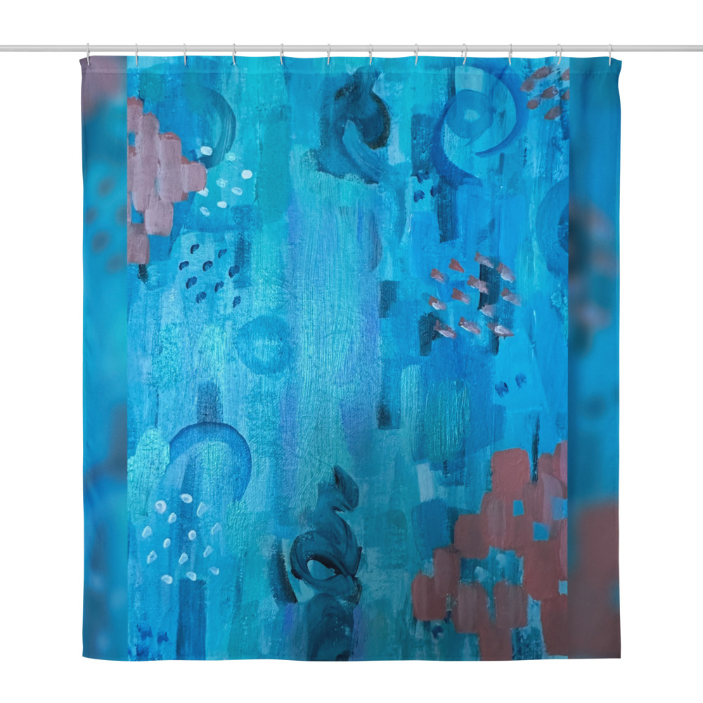 Ocean Murmur — Shower Curtain (71″×74″)