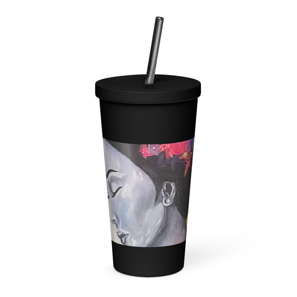 Geisha Moon — Insulated Tumbler with Straw