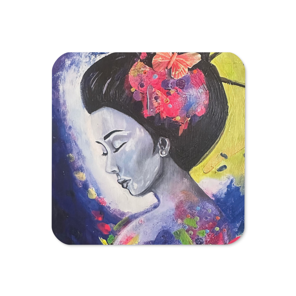 Geisha Moon — Cork-Back Coaster