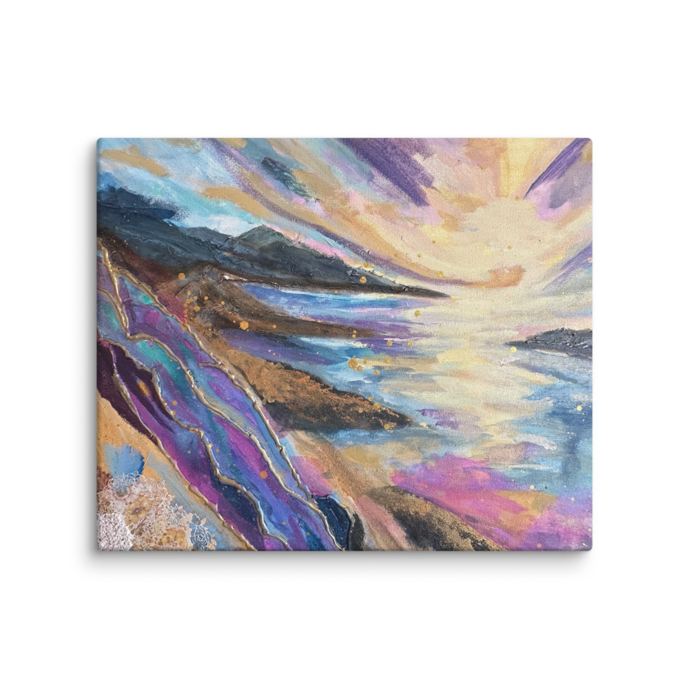 Where Light Meets the Shore — Canvas Print (20" × 24")