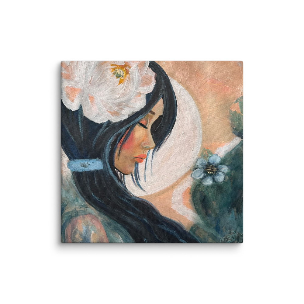Moonflower — Canvas Print (18" × 18")