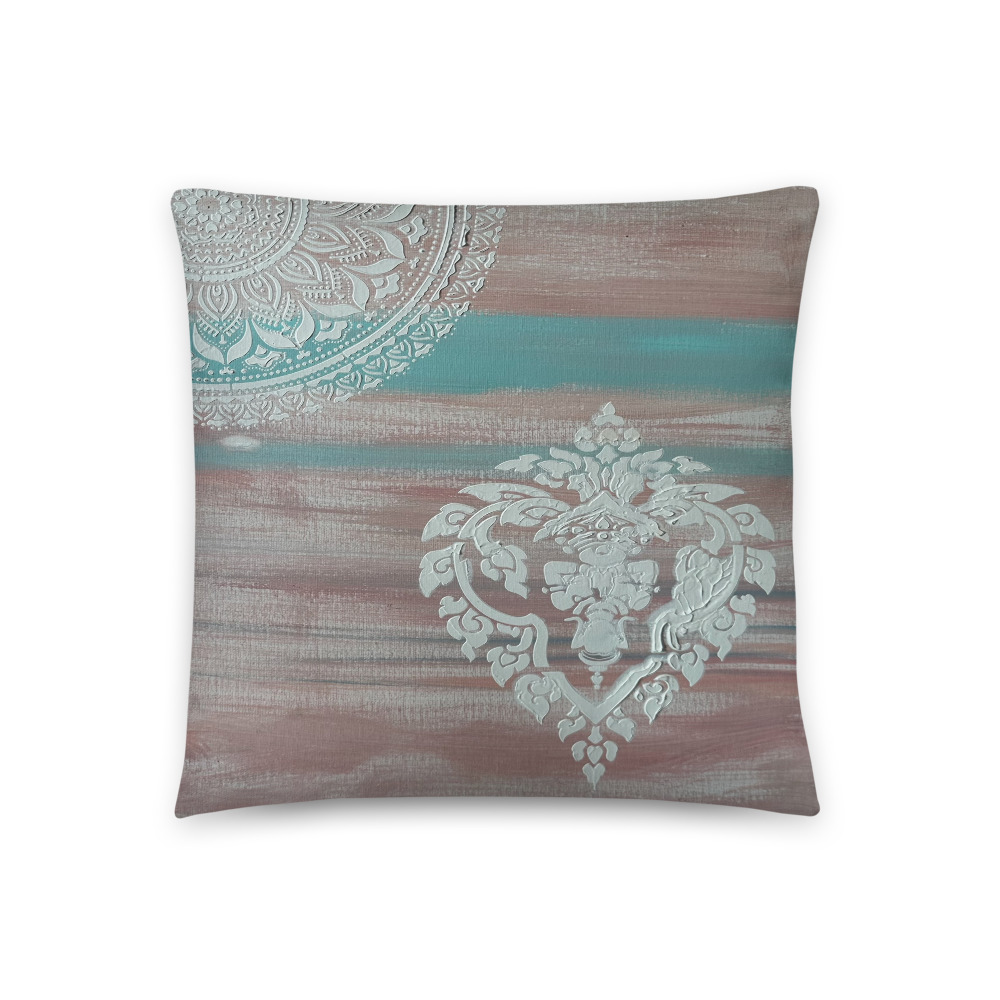 Gilded Mandala — Throw Pillow (18" × 18")