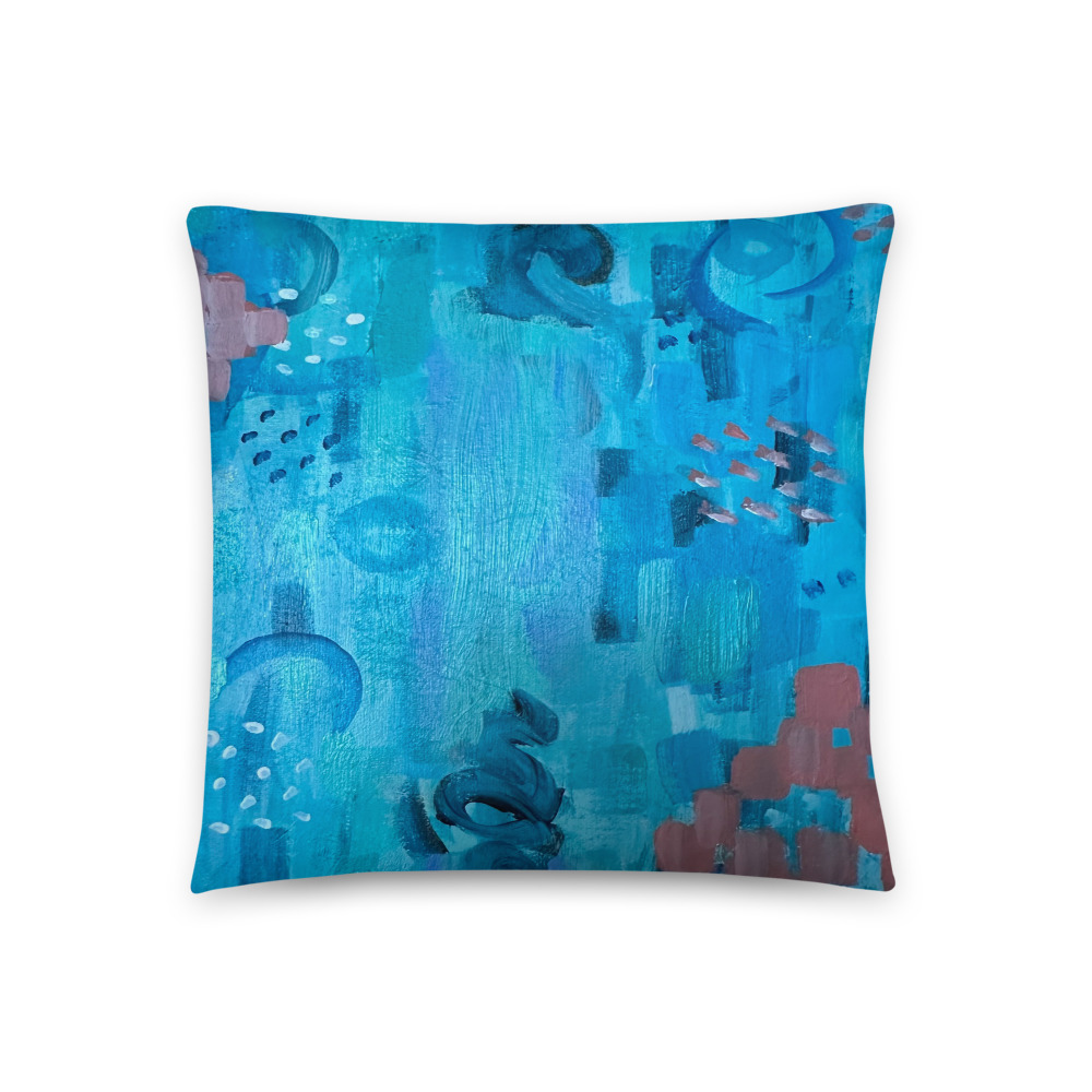 Ocean Murmur — Throw Pillow (18" × 18")